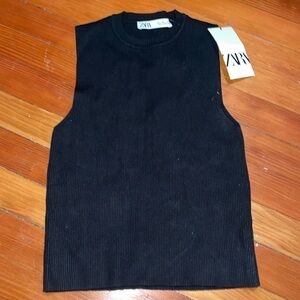 Zara ribbed sleeveless sweater